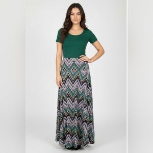 Tribal print Tummy tucker Maxi skirt size M